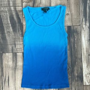 Ralph Lauren Petite Blue-Ombré Tank Top